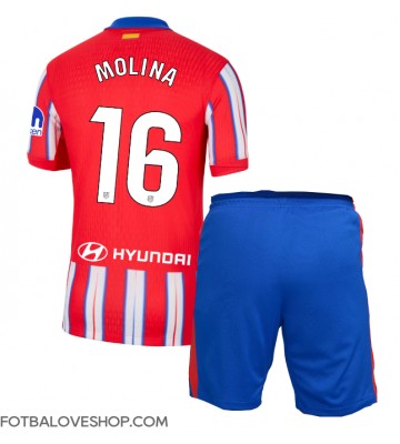Atletico Madrid Nahuel Molina #16 Dětské Domácí Dres 2024-25 Krátký Rukáv (+ trenýrky)